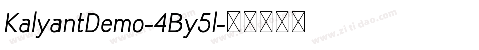 KalyantDemo-4By5l字体转换