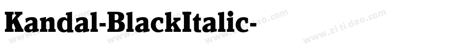 Kandal-BlackItalic字体转换
