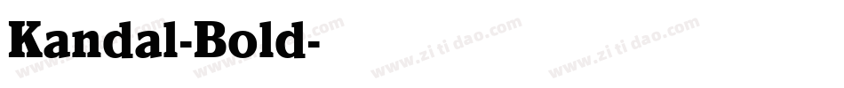 Kandal-Bold字体转换