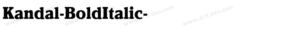 Kandal-BoldItalic字体转换