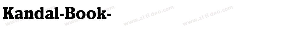 Kandal-Book字体转换