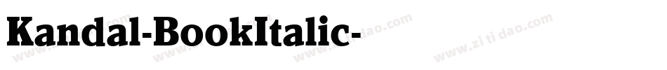 Kandal-BookItalic字体转换