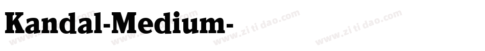 Kandal-Medium字体转换