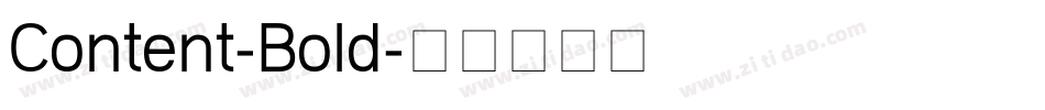 Content-Bold字体转换