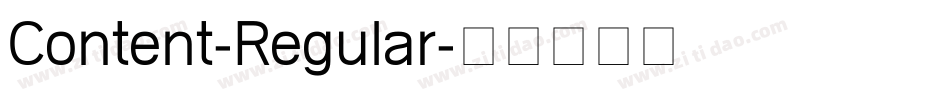 Content-Regular字体转换