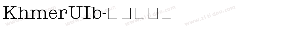 KhmerUIb字体转换