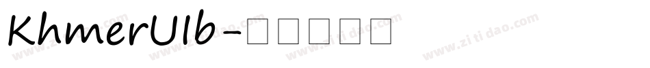 KhmerUIb字体转换