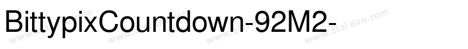 BittypixCountdown-92M2字体转换