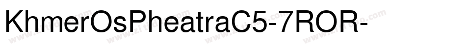 KhmerOsPheatraC5-7ROR字体转换