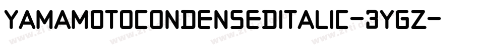 YamaMotoCondensedItalic-3YgZ字体转换