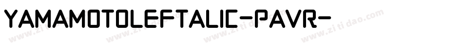 YamaMotoLeftalic-pAVR字体转换
