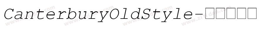 CanterburyOldStyle字体转换