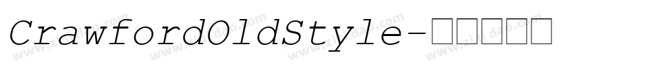 CrawfordOldStyle字体转换 CrawfordOldStyle字体转换