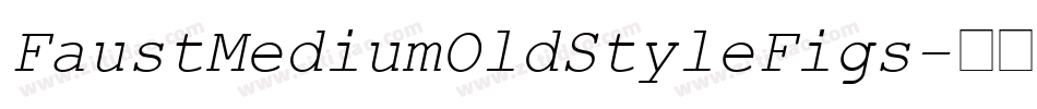 FaustMediumOldStyleFigs字体转换