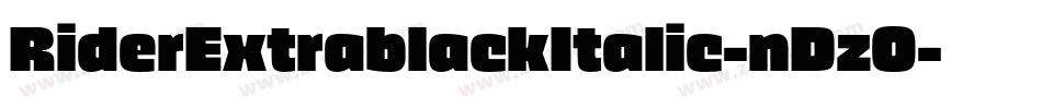 RiderExtrablackItalic-nDzO字体转换