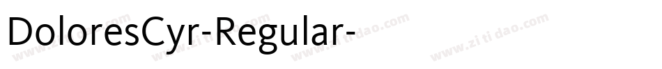 DoloresCyr-Regular字体转换