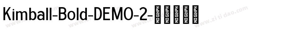 Kimball-Bold-DEMO-2字体转换