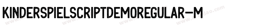 KinderspielScriptDemoRegular-M6xr字体转换