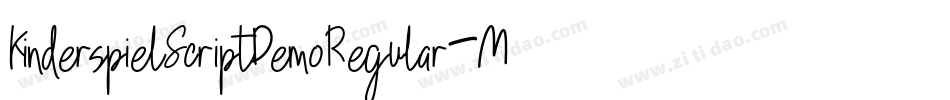 KinderspielScriptDemoRegular-M6xr字体转换