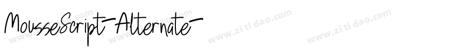 MousseScript-Alternate字体转换