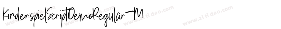 KinderspielScriptDemoRegular-M6xr字体转换