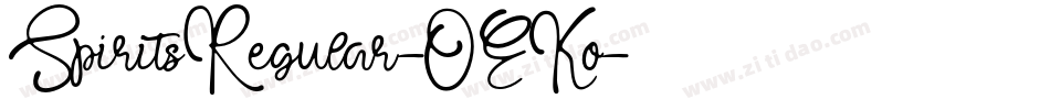 SpiritsRegular-OEKo字体转换