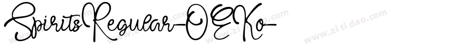 SpiritsRegular-OEKo字体转换