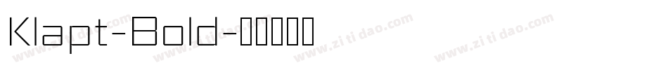 Klapt-Bold字体转换