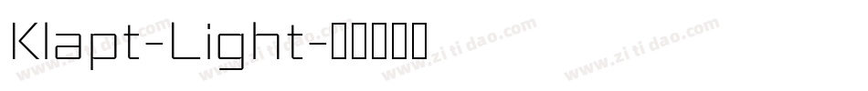 Klapt-Light字体转换