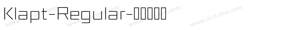 Klapt-Regular字体转换