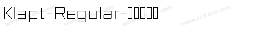 Klapt-Regular字体转换