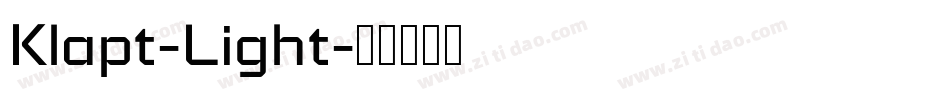 Klapt-Light字体转换