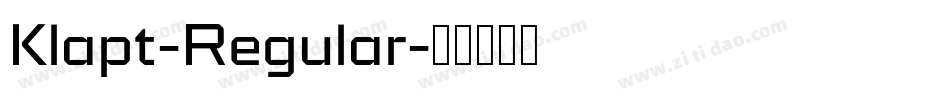 Klapt-Regular字体转换