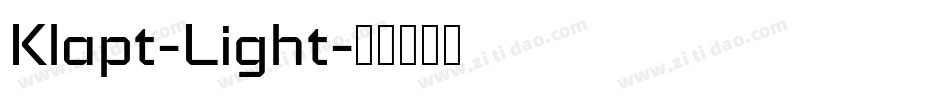 Klapt-Light字体转换