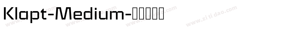 Klapt-Medium字体转换