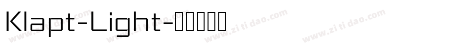 Klapt-Light字体转换