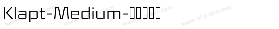Klapt-Medium字体转换