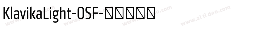 KlavikaLight-OSF字体转换