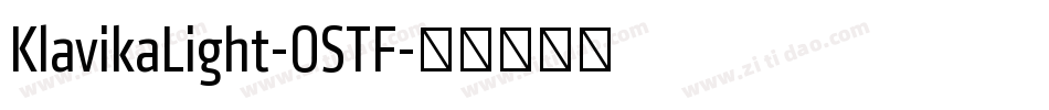 KlavikaLight-OSTF字体转换
