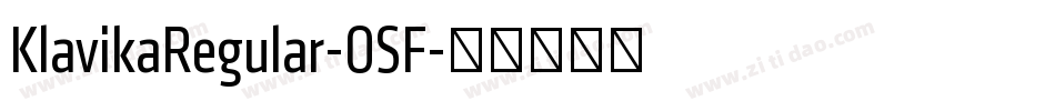 KlavikaRegular-OSF字体转换