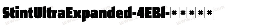 StintUltraExpanded-4EBl字体转换
