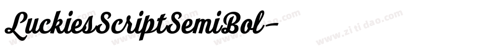 LuckiesScriptSemiBol字体转换 LuckiesScriptSemiBol字体转换