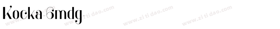 Kocka-6mdg字体转换