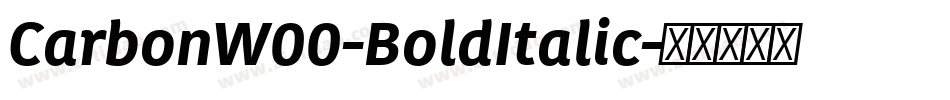 CarbonW00-BoldItalic字体转换