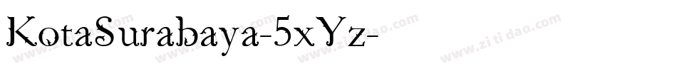 KotaSurabaya-5xYz字体转换