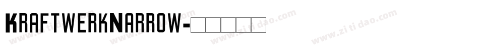 KraftwerkNarrow字体转换