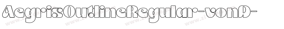 AegrisOutlineRegular-vonD字体转换