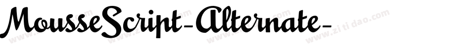 MousseScript-Alternate字体转换