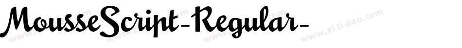 MousseScript-Regular字体转换