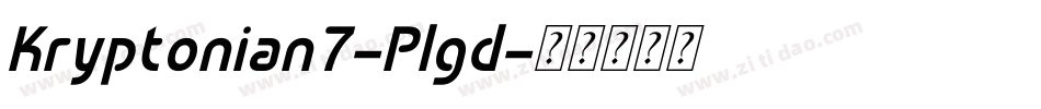 Kryptonian7-Plgd字体转换